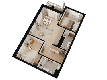 Квартира 71,5 м², 2-комнатная - изображение 3