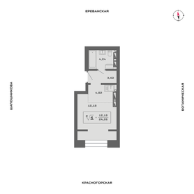 Квартира 24,3 м², студия - изображение 1
