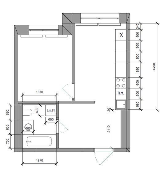 39,2 м², 1-комнатная квартира 11 350 000 ₽ - изображение 34