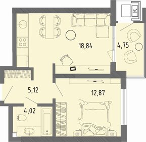 Квартира 42,3 м², 1-комнатная - изображение 1