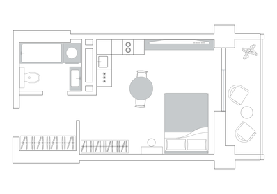 Квартира 26,5 м², студия - изображение 2