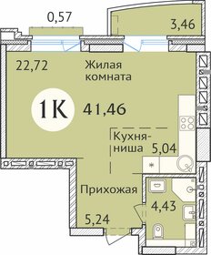 Квартира 41,2 м², 1-комнатная - изображение 1