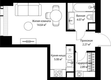 Квартира 29 м², студия - изображение 2