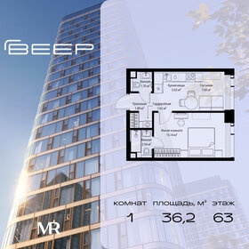 Квартира 36,2 м², 1-комнатная - изображение 1
