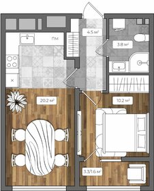 Квартира 40,3 м², 1-комнатная - изображение 1