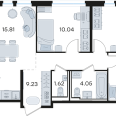 Квартира 64,7 м², 3-комнатная - изображение 3
