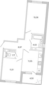 Квартира 54,1 м², 2-комнатная - изображение 1