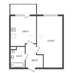 Квартира 34,2 м², 1-комнатная - изображение 1