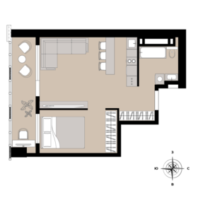 Квартира 36 м², 2-комнатная - изображение 2