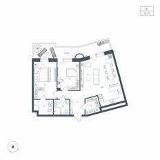 Квартира 87,8 м², 1-комнатная - изображение 4