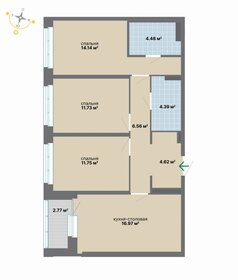 Квартира 77,4 м², 3-комнатная - изображение 2