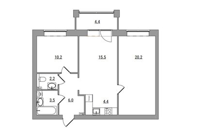 Квартира 66,4 м², 3-комнатная - изображение 1