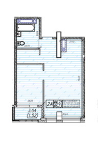 Квартира 46,2 м², 2-комнатная - изображение 1