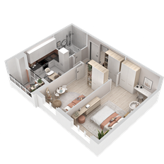 Квартира 56,7 м², 2-комнатная - изображение 2