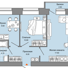 Квартира 49 м², 2-комнатная - изображение 2