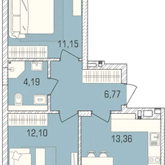 Квартира 49,7 м², 2-комнатная - изображение 2