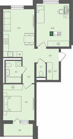 Квартира 65,6 м², 2-комнатная - изображение 1