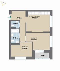 Квартира 59,3 м², 2-комнатная - изображение 2