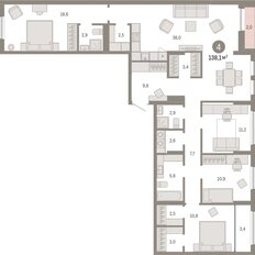 Квартира 138,1 м², 4-комнатная - изображение 3