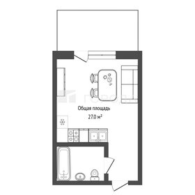 Квартира 27 м², 1-комнатная - изображение 3
