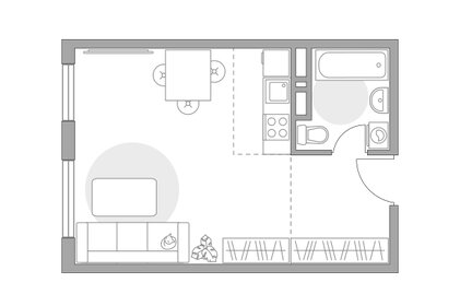 Квартира 30,1 м², студия - изображение 1
