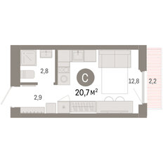 Квартира 20,7 м², студия - изображение 3
