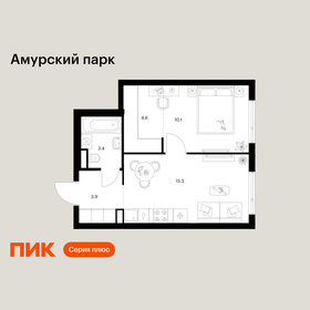 Квартира 37,3 м², 1-комнатная - изображение 1