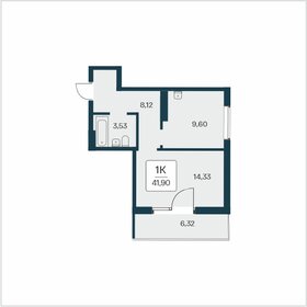 Квартира 41,9 м², 1-комнатная - изображение 1