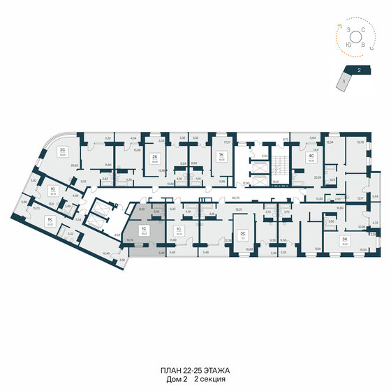30,9 м², квартира-студия 8 800 000 ₽ - изображение 106