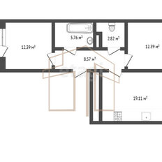Квартира 62 м², 2-комнатная - изображение 1