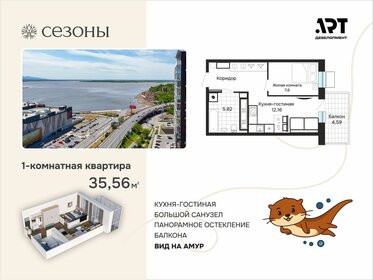 Квартира 35,8 м², 1-комнатная - изображение 1