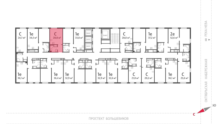 20,9 м², квартира-студия 4 474 690 ₽ - изображение 61