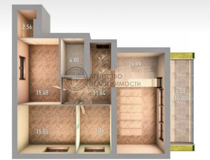 64 м², 3-комнатная квартира 14 990 990 ₽ - изображение 21