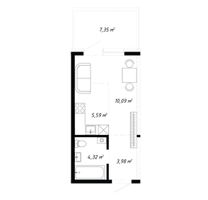 Квартира 26,2 м², 1-комнатная - изображение 2