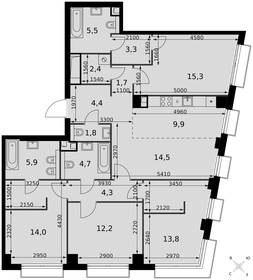 Квартира 113,7 м², 5-комнатная - изображение 1