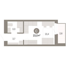 Квартира 23 м², студия - изображение 3
