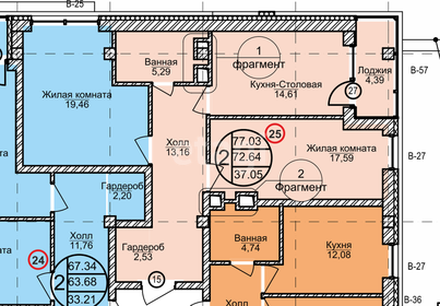 Квартира 77 м², 2-комнатная - изображение 1