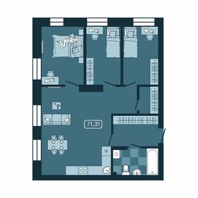 Квартира 71,3 м², 4-комнатная - изображение 1