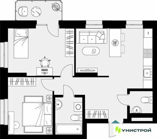 Квартира 61,9 м², 2-комнатная - изображение 1