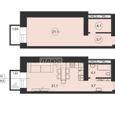 Квартира 32,5 м², студия - изображение 1