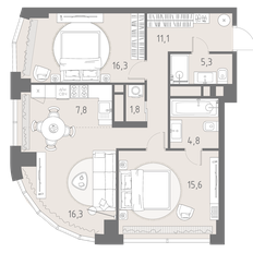 Квартира 79 м², 3-комнатная - изображение 2