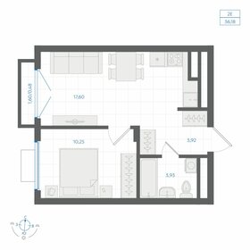 Квартира 36,2 м², 1-комнатная - изображение 1