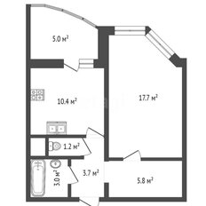 Квартира 47 м², 1-комнатные - изображение 2