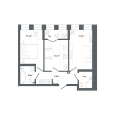 Квартира 65,1 м², 2-комнатная - изображение 2