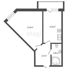 Квартира 48,3 м², 1-комнатная - изображение 1