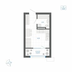 Квартира 22,8 м², студия - изображение 2
