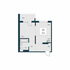 Квартира 39,6 м², 2-комнатная - изображение 1