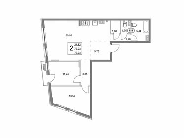 Квартира 79,9 м², 3-комнатная - изображение 1