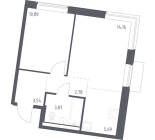 Квартира 40,9 м², 1-комнатная - изображение 1