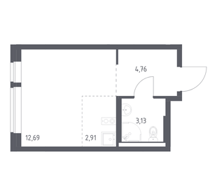 Квартира 23,5 м², студия - изображение 1